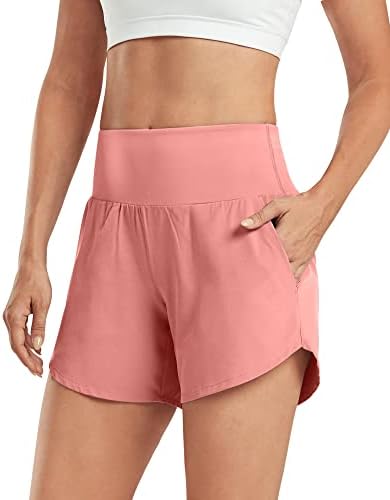 G4Free Athletic Shorts para mulheres de 5 polegadas de corrida com bolsos shorts de treino leves para exercício