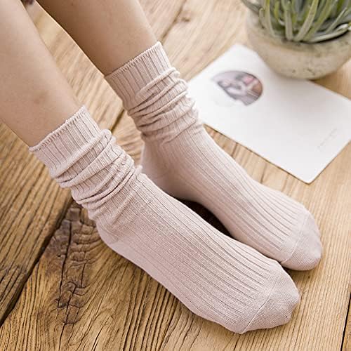 Riccess 10 pares de meias atléticas de moda confortáveis ​​para mulheres, cor sólida, meias esticadas