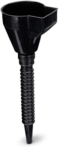 Funil Lumax LX-1609 preto de duas peças com bico flexível. Funil de 2-PIEC de plástico com bico flexível,