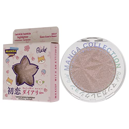 Rude Cosmetics Manga Collection Twinkle Twinkle Highlighter - Sawa -Chans Heart Highlighter