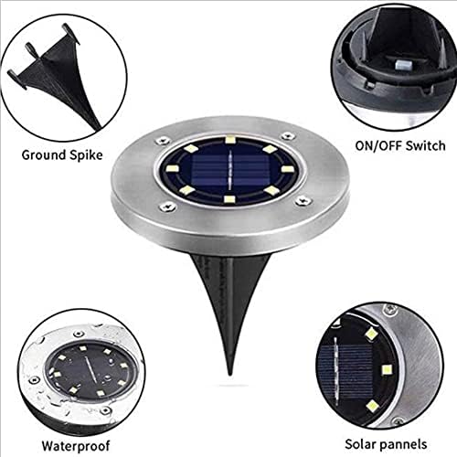 Luz solar solar Siatom 8 pacote de pacote LED LUZES DE JARDIM SOLAR LED INGRONHOUND ALGUNDA PAVAGEM