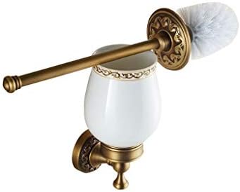 Shijie1701aa escova de vaso sanitário durável e escova de vaso sanitário de parede de parede de parede de parede portador antigo escovado de bronze bronze acessórios de hardware de hardware de limpeza