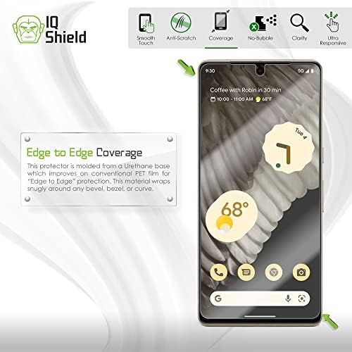 Protetor de tela do IQ Shield compatível com o Google Pixel 7 Pro Anti-Bubble Clear Film