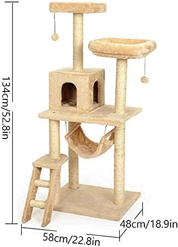 Haieshop Cat Tree Scratching Post Cat Tower Tree Triple Platforms/Tower Furniture com sisal coberto 719