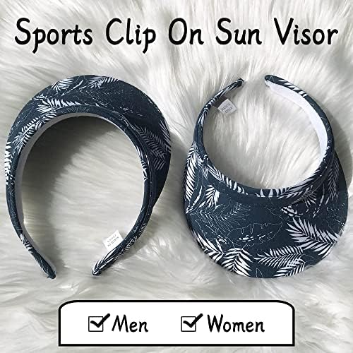 2 pacote visor masculino masculino clipe de chapéu de sol em viseiras Sport ajustável larga tampa