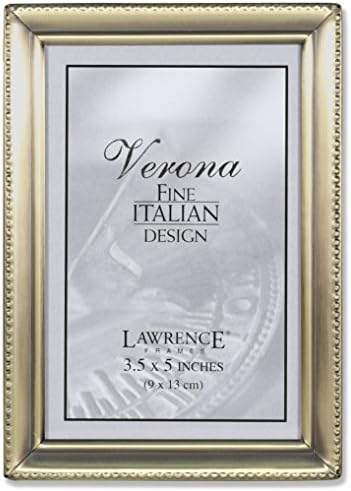 Lawrence Frames Bead Border Design, 3,5x5, ouro de cetim