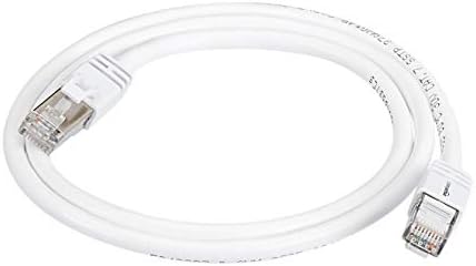 Basics RJ45 CAT 7 Gigabit Ethernet Patch Internet Cable, 10 Gbps, 600MHz-branco, 3 pés