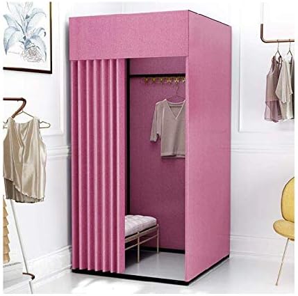 Sala de encaixe, vestiário da loja de roupas, suporte para vestiário simples com prateleira de moldura de