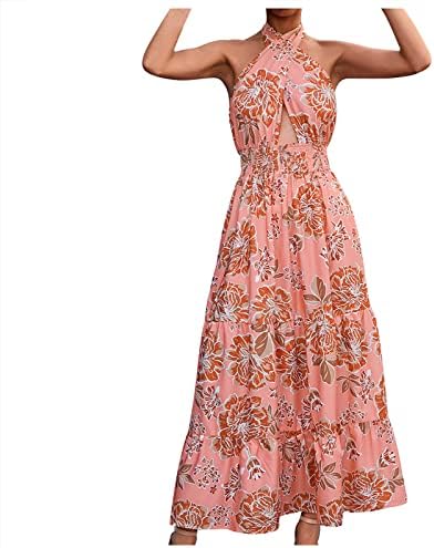 Vestido de verão para mulheres 2023 Sexy Backless Backless Trey Floral Postned Mody Fashion Dress 1