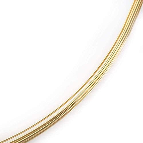 Nianxinn Copper Braid Wire H62 Fio de latão de arame redondo bobina de arame Linha de solda de bronze Linha nua DIY Craft, comprimento: 1000 mm de jóias