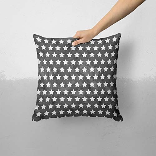 Iirov Black and White White Aquare Stars - Decoração de casa decorativa personalizada Tampa de travesseiro
