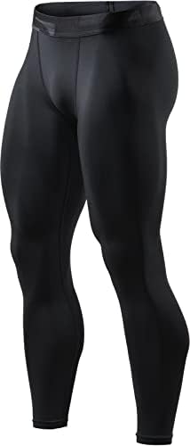 TSLA 1, 2 ou 3 Pacote calças de compressão masculina, treino atlético seco frio, com calças justas com leggings