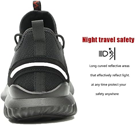 Sapatos de dedo a aço à prova d'água ULOGU para homens, confortável, Shoes de Segurança de Segurança Não deslizante de TRABALHO DE 6 meses