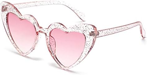 Óculos de sol do coração de boneca para mulheres retro amor óculos vintage gatos de gato de gato uv400
