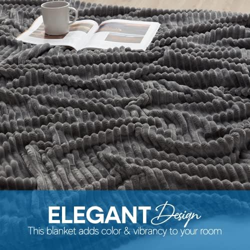 Clanta de lã cinza Nestl - cobertores de cama tamanho queen, cobertor difuso leve, cobertor super
