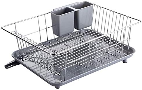 PDGJG Metal Dish Rack - Rack de prato de drenagem de louça de cozinha e pia de drenagem, rack de talheres