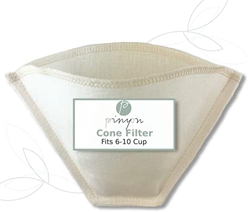 Filtro de café de cone reutilizável de pano - fabricado no Canadá de cânhamo e algodão orgânico