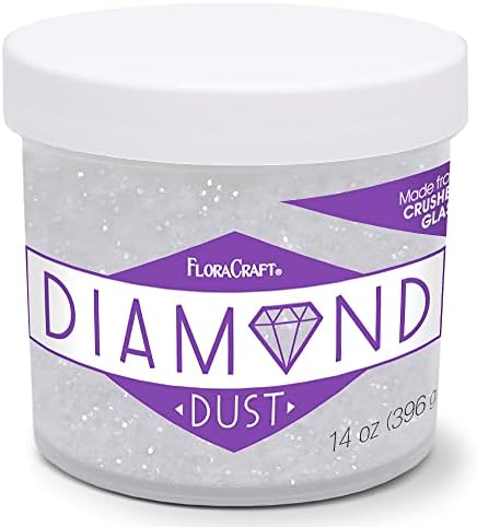 Floracraft Diamond Dust Glitter 14 onças de vidro transparente