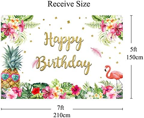 Summer Tropical Pool Party Beddrop Hawaiian Luau Flamingo Pineapple Birthday Party Decorações de festas