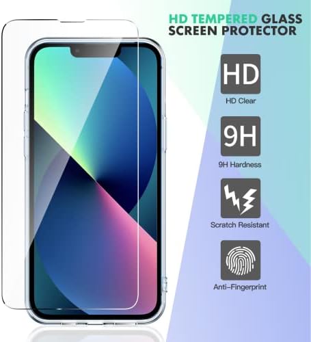 [20 padrões opcionais] Projetado para iPhone 13 Pro Case com protetor de tela, capa de telefone elegante TPU