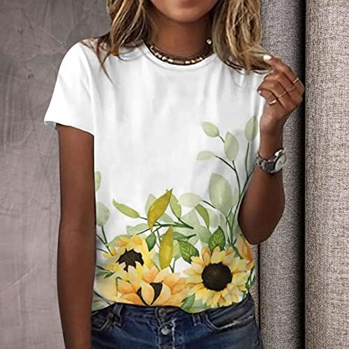 Camisetas gráficas de grande porte do verão feminino tees de grandes dimensões camisetas florais casuais