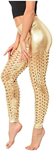 Perneiras glitter bling shiny perna lantejoulas de ioga casual fleggings slim para feminina