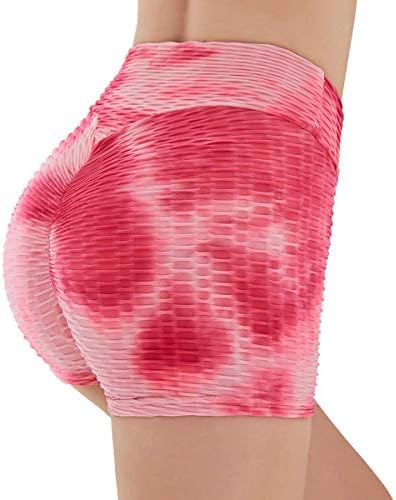 MSEMIS Feminino Rouched Butt Sports Sports Sports Yoga Gym Winet Fitness Scrunch Booty SHORTGINGS