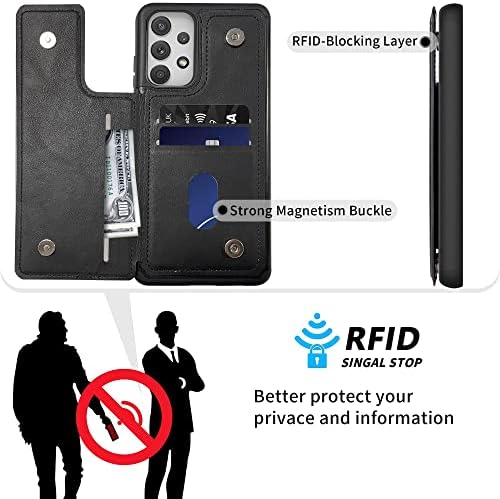 Ryuithdjp Galaxy A53 Caixa de carteira com suporte de cartão, para a carteira de capa do Samsung
