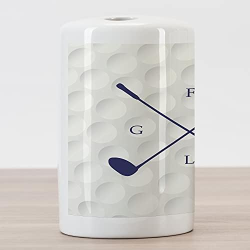 Ambesonne Golf Ceramic Toothbrush Solder, clubes de golfe na atividade de jogo de campo de campo de campo