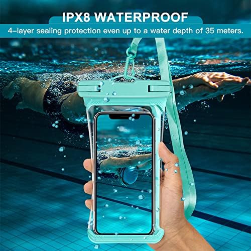 Bolsa de telefone à prova d'água Huiop IPX8 Saco de capa de TPU à prova d'água com cordão para esportes