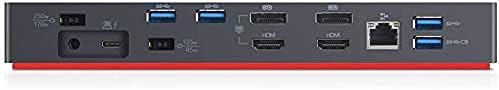 Lenovo Black 40any230us Thunderbolt 3 Dock da estação de trabalho Gen 2 + Zoomspeed DisplayPort Cables