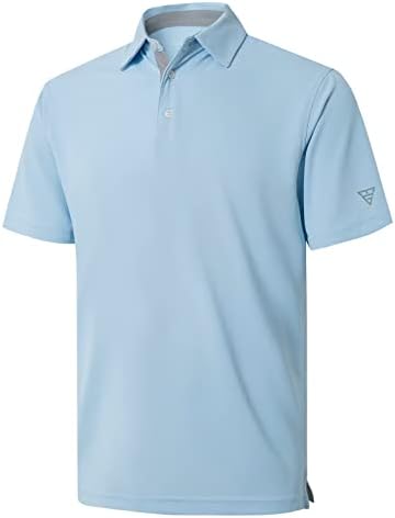 Camisa de golfe masculina Manga curta Maldição Wicking Desempenho seco Desempenho Sólido Casual Casual Camisetas Polo de Golfe para Homens