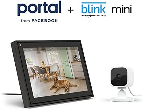Portal do Facebook - Vídeo Smart Video Calling Display Touch Screen com Alexa - Black With Blink