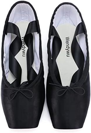 Wendywu Professional Ballet Pointe Shoes para crianças meninas e senhoras Sapatos de dança de balé de