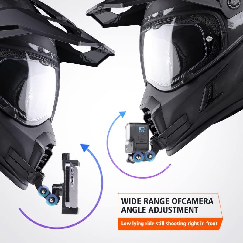 Elinigo Motorcycle Helmet Kit de montagem de queixo compatível com o suporte para telefone e Go