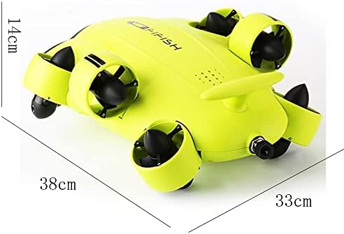 Drone subaquático Ujikhsd - drone subaquático 4K de 4K de tamanho 4K com câmera para visualização em tempo real, controle remoto de aplicativos e portátil com estojo de transporte, mergulho ultra -grande de 100m de profundidade, mergulho