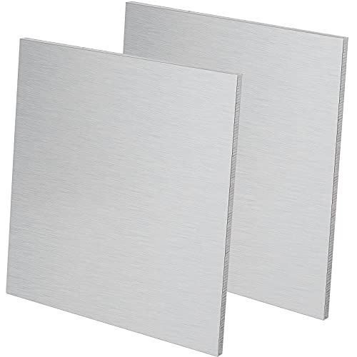 2 PCs 6061 12 x 12 x 1/4 polegada Placa de folha de alumínio, placa de alumínio grossa, folha de