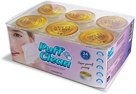 PUFAI Puff Removedor de maquiagem limpa Toalhas de toalhetas 72 cápsulas