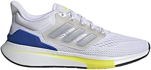 Adidas Mens Eq21 Run Run Running Shoes, Team de prata White-Halo Blue Royal, 11