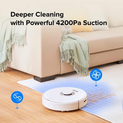 Roborock Q7 Max+ Robot Vacuum e MOP com pacote oficial de solução de limpeza de piso multi-superfície, branco