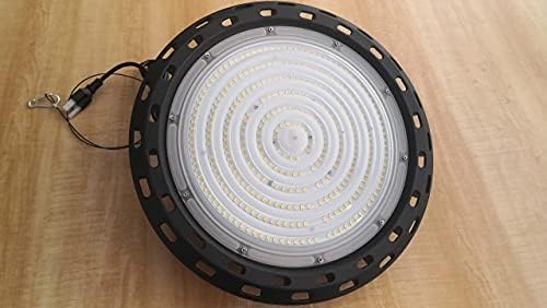 Q QINGCHEN 240W High Bay LED LUZ COM Plugue de 5 pés, 5000k Daylight OVNI luminárias de alta baia para lojas Garagem de fábrica de fábrica de armazém de lojas garagem