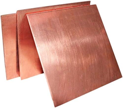 Folha de cobre Yuesfz Metal 99,9% Cu placa de papel alumínio lençóis de cobre viáveis ​​para artesanato
