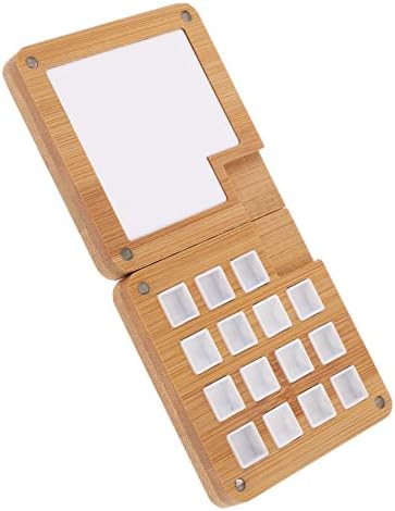 Favomoto 2pcs caixa de tinta caixa pigmento caixa de madeira de madeira pequena portador de aquarela de viagem caixa