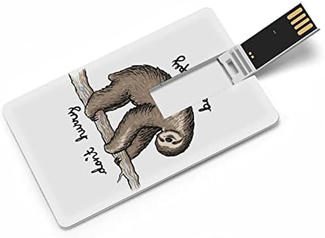 Happy Sleth Card USB 2.0 Flash Drive 32g/64g Padrão Impresso engraçado