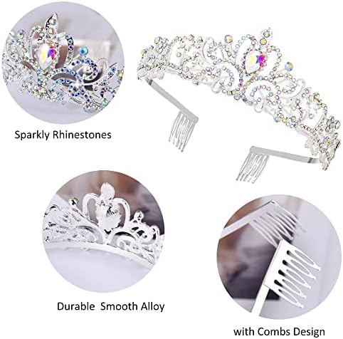 Crystal Tiaras coroas para mulheres meninas, festa de aniversário Princesa Crown Casamento Bail Accessories Gifts