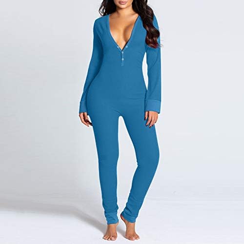 Onesie pijama para mulheres botão de botão bodycon pijamas imprimidas ridicultas de bodysutuit engraçado