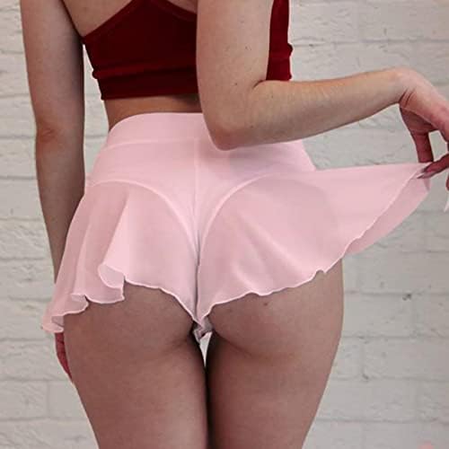 Sexy mini saias de dança de cintura alta para mulheres curtas de dança de pólo com lingerie de malha