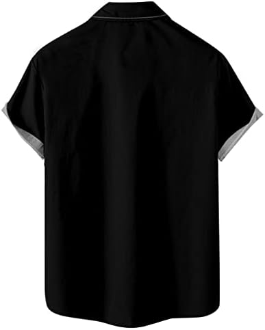 Camisas de verão para homens Impressão de novidade curta Sheeve Pumpkin Skull Graphic Button Fit Button