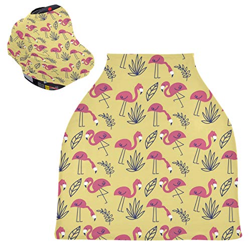 Flamingos Baby Car Seat Covers - Lenço de enfermagem de cadeira alta, copa de banco de carro multiuso, para mães e babyies