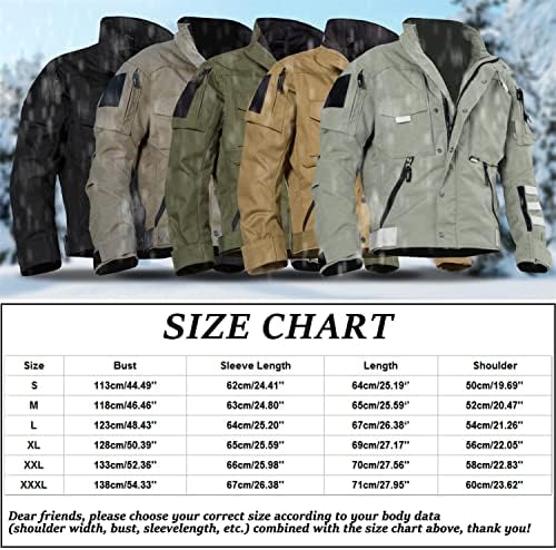 Fsahjkee grandes e altos jaquetas para homens, jaqueta de mangas compridas e leves de inverno ao